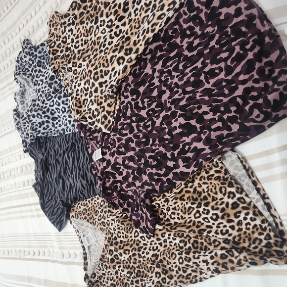 Victoria Secret PINK bundle of 5 T-shirts XS animal prints - Picture 7 of 7